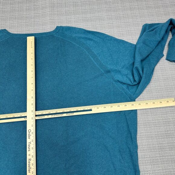 Cutter & Buck Sweater Men 4X Big Teal Waffle Knit Pullover Comfort‎ Crewneck - Picture 7 of 10